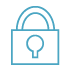 blue security lock icon